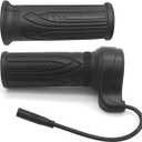 1 Pair E-Bike Full Twist Throttle Grip, 24V-72V with 3 pin Waterproof/SM Connector for Electric Bicycle Scooter Motorbike Motorcycle(3 Pin Female Plug)
