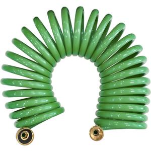 Sutekus Coil Hose Water Hoses Coiled Boat Hose Lightweight Self Coiling Garden Hose With 3/4 inch Brass Fittings (25FT)