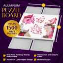 1500 Piece Jigsaw Puzzle Board - 360 Rotating Jigsaw Puzzle Table with Drawers | 35 X 28 Portable & Dual Sided Board | Plastic Cover Included - Puzzles Tables for Adults, 1500 Count