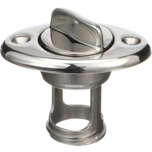 Seachoice Stainless Steel Marine Boat Garboard Drain & Plug, Polished Finish