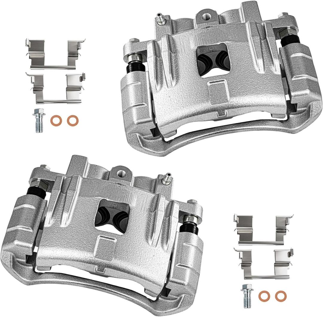 cciyu Front Left & Right Disc Brake Calipers w/Bracket 18B4939 18B4938
