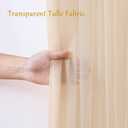20x10 Champagne Tulle Backdrop Curtains for Parties, Sheer Backdrop Curtain Wedding Photo Backdrop Drapes for Baby Shower Photography Birthday Party