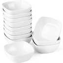 MALACASA 5 oz Porcelain Dip Bowls Set, 10 Pack Small Ramekins, Dipping Sauce Dishes, Stackable Tiny Ramekins for Pudding, Souffle, Brulee, Dessert, Snack, Charcuterie Boards accessories, Oven Safe