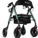 Foldable Rollator Walkers for Seniors with Seat,4 Wheel Rolling Walker
300lb Sturdy Frame|Hand Anti-tip brakes|Adjustable height|8" All-Terrain Wheels|padded seat|7.5" backrest|Tool-Free Assembly
