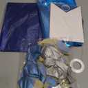 DUFACAI 53 Pieces 10th Birthday Decorations Double Digits Party Balloons Happy Birthday Banner Number 10 Balloons Blue Silver Foil Balloons Latex Balloons for 10 Year Old Boy Birthday Party (Blue)