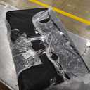 Tail Stories Outdoor Large Washable Dog Bed, Orthopedic Egg Crate Foam Dog Crate Mat for Large Dogs with Removable Oxford Cooling Cover, Black