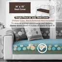 Chenille Boho Jacquard Couch Cover, Washable Sectional Sofa Covers for 3 Cushion Couch Sofa L Sharped Sofa, Non Slip Furniture Protector Slipcover (1 PCS 36"x82" Green)