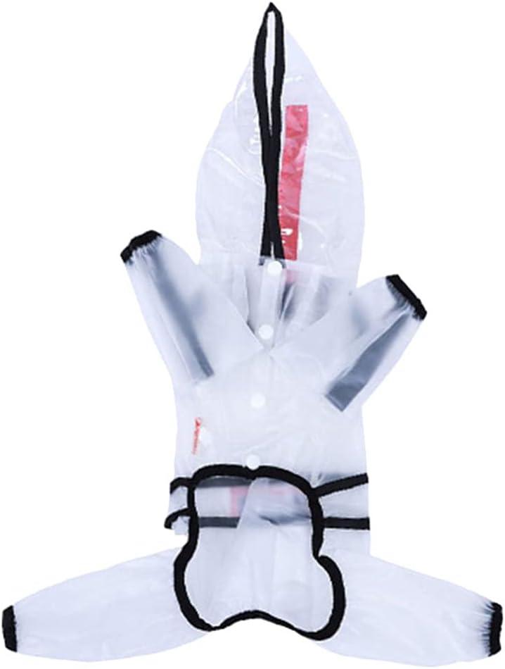 balacoo 1Pc pet Raincoat Large Dog Clothes Transparent Dog Raincoat Dog rain Coats Dog Rainwear Small Dog Costume Dog Walking rain Gear Dogs Dress Puppy TPU Material Light Dog's Clothes