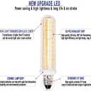New Upgrade -E11 led Bulb,125 LEDs 100W 120W Halogen Bulbs Equivalent, 10w 1100lm, E11 Mini Candelabra Base Warm White 3000k,AC 110V/130V,JD T3 T4 Bulb (2 Packs)