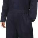 NIHONCOS Mens Halloween Costume Jumpsuit One Piece Bodysuit Outfit Uniform Horrific Cosplay Workwear Party Suit (Medium, Adult Blue)