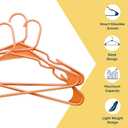 Plastic Clothes Hangers – Heavy Duty Hanger Set, for Organizing Clothes, Dresses, and Coat, Holds Up to 5 lbs, Space-Saving Hangers with Non-Slip Shoulder Grooves, Orange