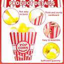1 Pack Giant Popcorn Box Prop with 100 PCS Balloons (Red)