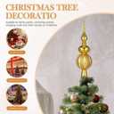 PRETYZOOM Spherical Christmas Tree Topper 2.64 Inch Plastic Xmas Tree Ornament Decoration Lightweight Finial for Holiday Party Home Seasonal Decor