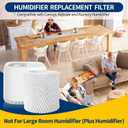 Humidifier Replacement Filter Compatible with Canopy Bedside and Nursery Humidifier,Made with Wood Pulp, Paper Filter, 6-Pack