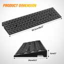 Nilight 2" Rise Curb Ramps, Heavy Duty Rubber Driveway Threshold Shed Ramp for Sidewalk Cars Lawn Mower Wheelchairs Motorcycles, 3300lbs Load Capacity