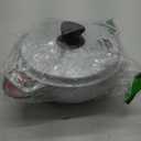 IMUSA 2.6 Quart Traditional Natural Made in Colombia Caldero with Lid for Cooking and Serving, Silver