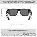 LVIOE Polarized Sunglasses Fit Over Glasses for Women Men, Wrap Around Over Sunglasses with UV Protection LS4101 (A1 Matte Black/Grey)