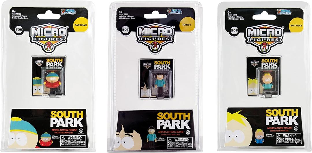 Worlds Smallest South Park Micro Figures 3-Pack Bundle