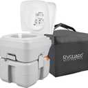 RVGUARD Portable Toilet, Camping Portable Toilet for Adults, 5.3 Gallon Waste Tank with Level Indicator, Come with Carry Bag and Wash Sprayer, for Camping, RV, Yacht and Truck Driver Use