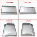Parts DS126 Stainless Steel BBQ Cooking Griddle, Universal Flat Top Griddle with 2 Handles for Most Gas Grills, W18"D12.5"H2.75", Heavy Duty Stainless Steel Griddle 1pc, Middle size