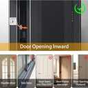 Home Security Door Lock with 8 Screws, Safety Childproof Door Reinforcement Lock Latch (1-Pack), Upgrade Night Lock to Defend Your Home (Silver)