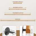 2FT Wooden Stair Railings,Wall-Mount Hand Rails for Indoor Outdoor Stairs