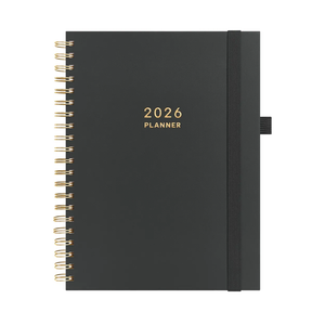 And Per Se 2026 Planner, A4 Size-Daily, Weekly & 18-Monthly Planner, Daily Schedule, Monthly Tabs, 100 GSM Thick Paper(Black)