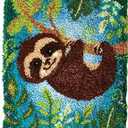 YOOLOOKY Latch Hook Rug Kits Printed Canvas DIY Rug Making Kits Home Decoration Needlework for Adults Beginners 20.5" X 15"