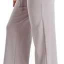 ALLZERO Women's Wide Leg Yoga Pants with 4 Pockets High Waisted Casual Pants Soft Workout Lounge Pants 28'' (Medium, Taupe)