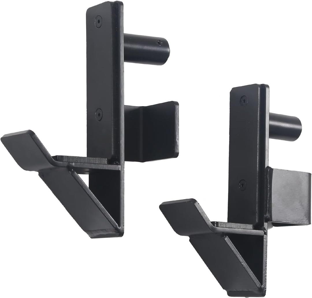 ZUKAM J-Hook Barbell Spotter Arm for 2.36" x 2.36" Tube Power Cage with 1" or 5/ 8" Hole, Dip Bar for Squat Rack, Heavy Duty Bottom Reinforced Premium Steel with 1000 LBS Capacity