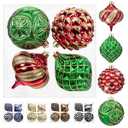 Christmas Ball Ornaments 4.7" Large Red and Green Christmas Ornaments Balls Xmas Tree Shatterproof Plastic Christmas Ornaments Big Hanging Christmas Decorations for Holiday Party Indoor Outdoor 4 Pcs