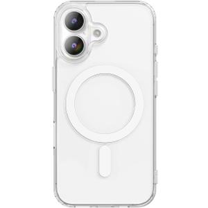 Clear Case Compatible with Magsafe iPhone 16 Case Magnetic Transparent Phone Case with Big Ring, Shockproof Slim Fit Protective Cover, Anti-Yellow TPU Bumper for iPhone 16
