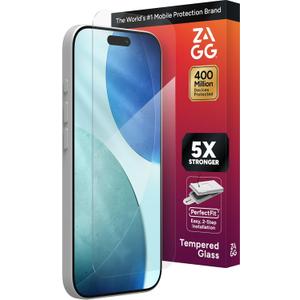 ZAGG Glass Elite Screen Protector for iPhone 17-5X Stronger Tempered Glass, ClearPrint Technology for Smudge Free Clarity, Smooth Feel, Full Coverage, InvisibleShield, Easy Two-Step Installation