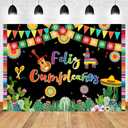 Withu Feliz Cumpleaos Backdrop Mexican Fiesta Happy Birthday Party Decorations Banner Cinco De Mayo Festival Carnival Bday Photo Photography Background 7x5ft
