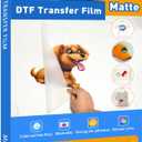 DTF Transfer Film: A3 50 Sheets Premium Double-Sided Matte Finish PET Transfer Paper Direct to T Shirts