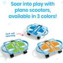 hand2mind Blue Plane Glider Scooter Board, Floor Scooter Board, Gross Motor Toys, Kids Exercise & Physical Education Equipment, Playground Toys, Indoor Active Play, Toddler Outdoor Activities