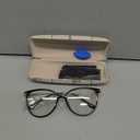 Gaoye Blue Light Blocking Glasses Women/Men, Fashion Round Cateye Frame UV Ray Filter Computer Gaming Glasses (*1-light Black Frame/Transparent Lens)
