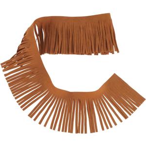 GORGECRAFT 5 Yards 2.95 Inch Double Side PU Leather Fringe Tassel Trim Brown Faux Leather Dance Skirt Tassel Sewing Wrap Cover for DIY Sewing Dress Crafts Skirt Garment Curtain Bags Shoe Decoration