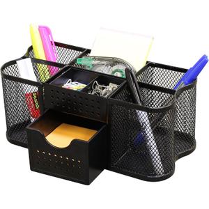 Deco Brothers Desk Organizers Pen Holder Office Caddy Storage, Black
