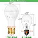 2-Pack Mogul Base 3 Way Bulbs LED 10/20/30 Watts,Replacement Incandescent Light Bulb 100/200/300W,2700K Soft White,PS25,for Antique Floor Lamp