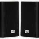 Acoustic Audio by Goldwood AA351B 2 Way High Performance Indoor Outdoor 500W Speakers with Powerful Bass (1 Pair, Black)