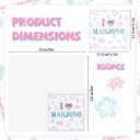 100pcs Mahjong Cocktail Napkins, 23x23cm/9x9in Double-Layer Drink Napkins for Mahjong Theme Parties Supplies Game Nights Weddings Accessories