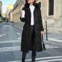 Fengbay Long Puffer Coat Women Down Jacket Parkas Waterproof Warm Long Winter Coats for Women With Hood (Black, S)