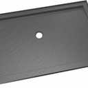 DreamLine SlimLine 36 inch D x 60 inch W x 2 3/4 inch H Center Drain Single Threshold Shower Base in Slate Gray