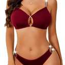 Avidlove Lingerie Set for Women Cut Out Sexy 2 Piece Bra and Panty Set Strappy Underwear Lingerie (Large)