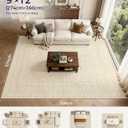 DMOYEST Neutral 9x12 Area Rug for Living Room Washable Large Brown Rug