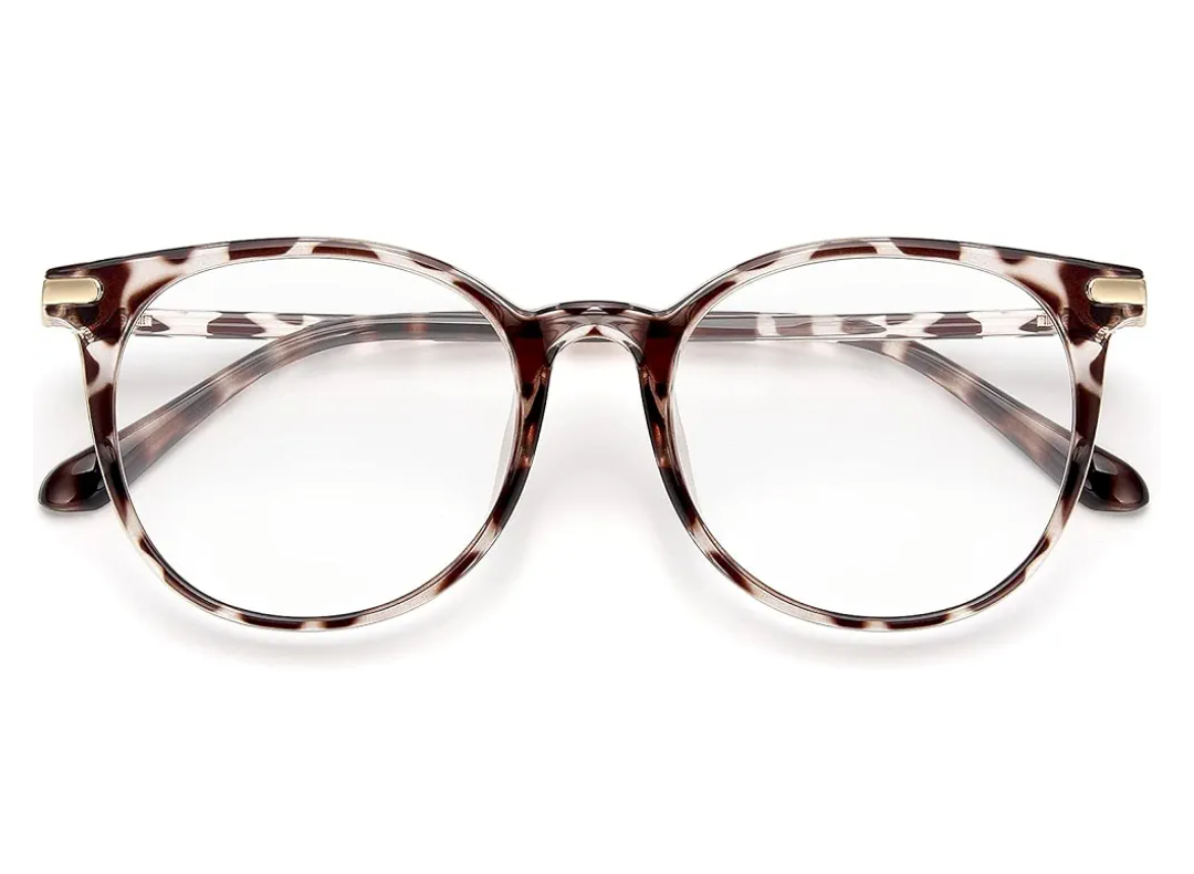 Gaoye Blue Light Blocking Glasses, Retro Round Eyewear Frame Anti Eyestrain Computer Glasses for Women Men (*Leopard)