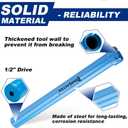 Inner Tie Rod Removal Tool, Master Inner Tie Rod Tool Set with 12 Crowfoot Adapters & 1/2 Inch Drive Tube for Tie Rods Remove & Install (Blue)