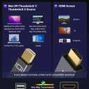 IVANKY 4K Mini DisplayPort to HDMI Cable, 4K@60Hz Thunderbolt 2 to HDMI, Alum Shell & Nylon Braided, High Speed Video & Audio Mini DP to HDMI for MacBook Air/Pro, Surface Pro, Monitor, Projector