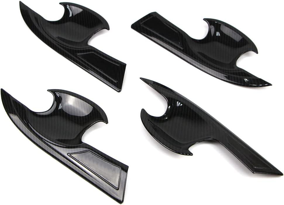 Dreamseek Door Handle Bowl Cover for 10th Gen Honda Civic 2016 2017 2018 2019 2020 2021 Exterior ABS Molding Trim Carbon Fiber Style